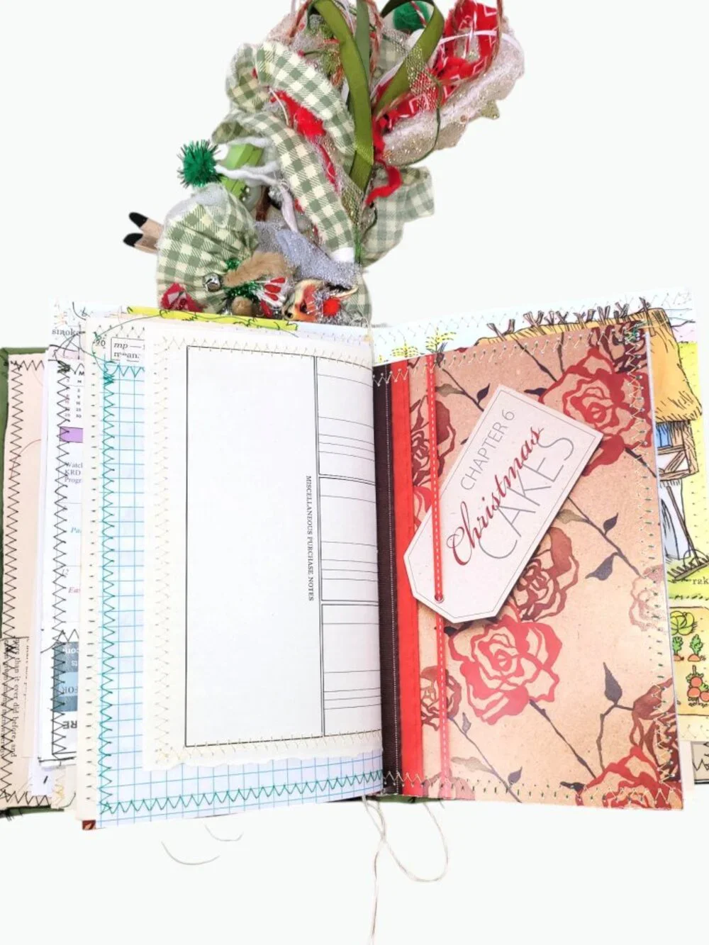 Christmas Junk Journal and Deluxe Kit • 133+ Embellishments • Ready to Decorate